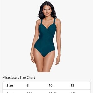 Never worn!!Miraclesuit Deep Teal Swimsuit